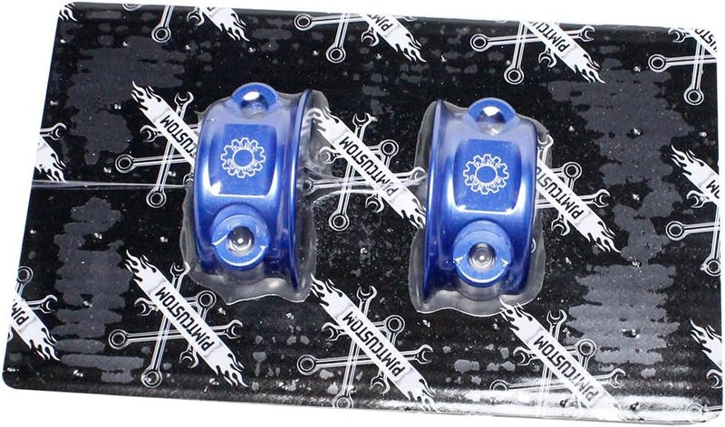 PJMTCUSTOM Blue Aluminum Left Right Clutch Handlebar Clamp Lever Control Bracket Fits for Harley Davidson XL883 1200, Softail FLS, Dyna FDX, Touring FLHT FLHX FLTR (Blue) - Image 5